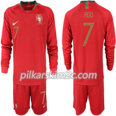 Koszulka Portugalia FIGO 7 Dziecięca Główna Mistrzostwa Świata 2018 - Koszulki Piłkarskie(L/S)